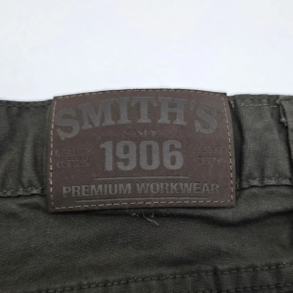 Workwear Pants Mens 40x30 Olive Green Stretch Canvas Utility Gorpcore
